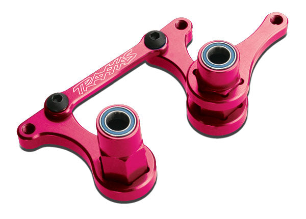 Steering bellcranks, drag link (6061-T6 aluminum)/ 5x8mm ball bearings (4)/ hardware (assembled)
