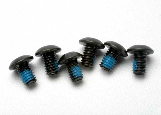 Screws, 4x6mm button-head machine (hex drive) (with threadlock) (6) TRA-3939