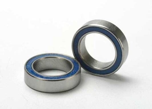 Ball Bearings, blue rubber sealed (10x15x4mm) (2) TRA-5119