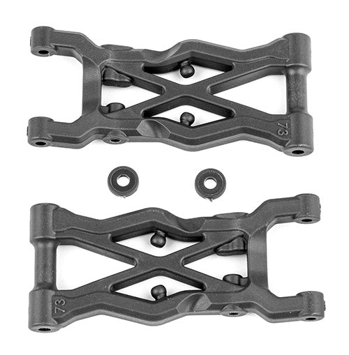 RC10B6.2 FT Rear Suspension Arms 73mm, carbon ASC-91873