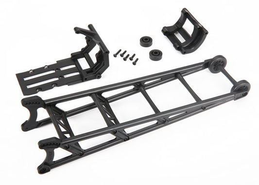 Wheelie bar, black (assembled)/ wheelie bar mount 9460
