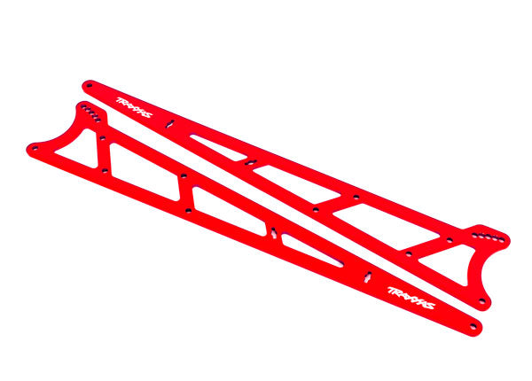Side plates, wheelie bar, red (aluminum) (2) 9462R