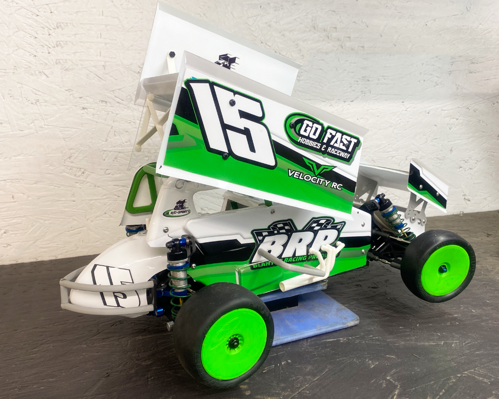 The Original Flex Custom Works RC Sprint Car Cage, BRPC200 Go Fast