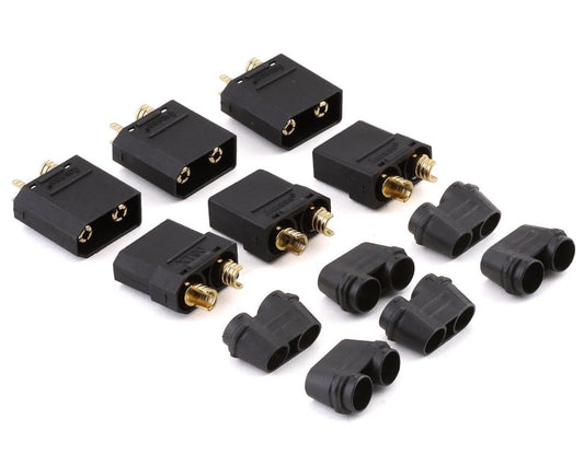 Maclan XT90 Connectors (3 Female/3 Male) (Black), MCL-4269