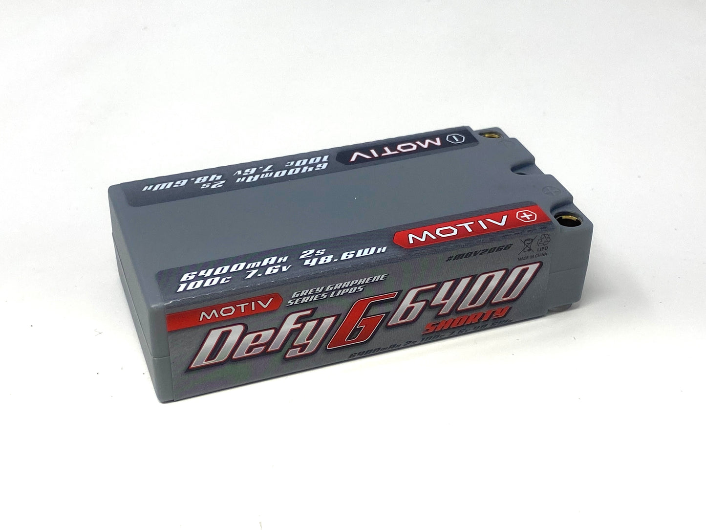 Grey Graphene Shorty LiPo 2s Battery 6400mAh MOV-2066