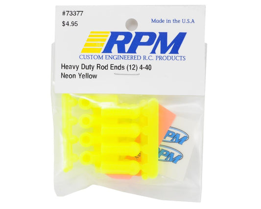 RPM Heavy Duty 4-40 Rod Ends (Yellow) (12) RPM-73377